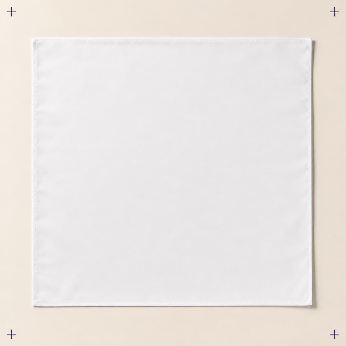Bandana, an unprinted blank photographed flat.