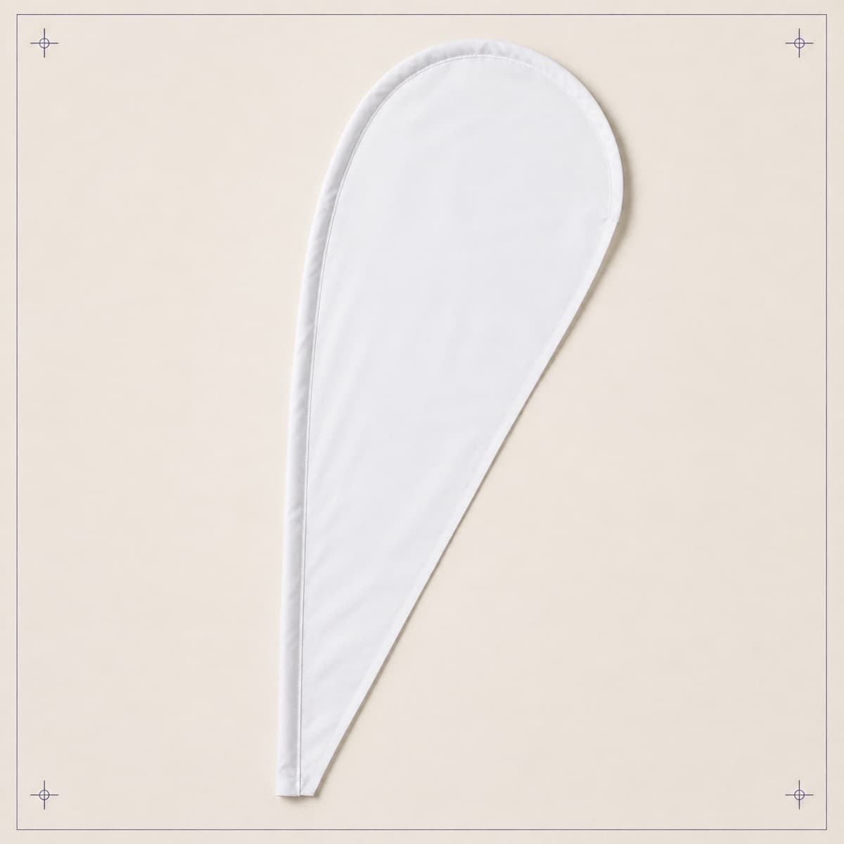 Beach Flag Textile, an unprinted blank photographed flat.