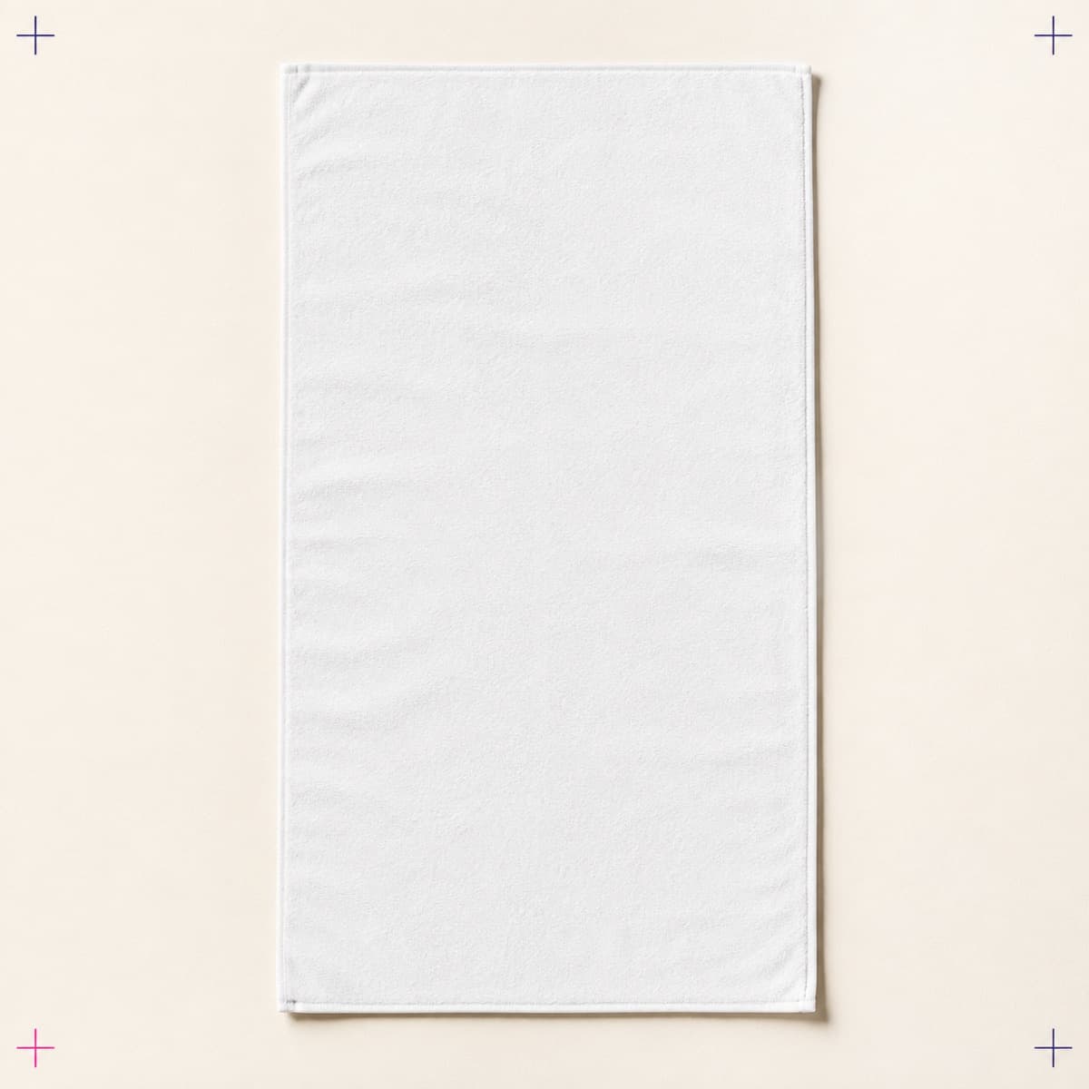 Beach Towel 70 × 140 cm, an unprinted blank photographed flat.