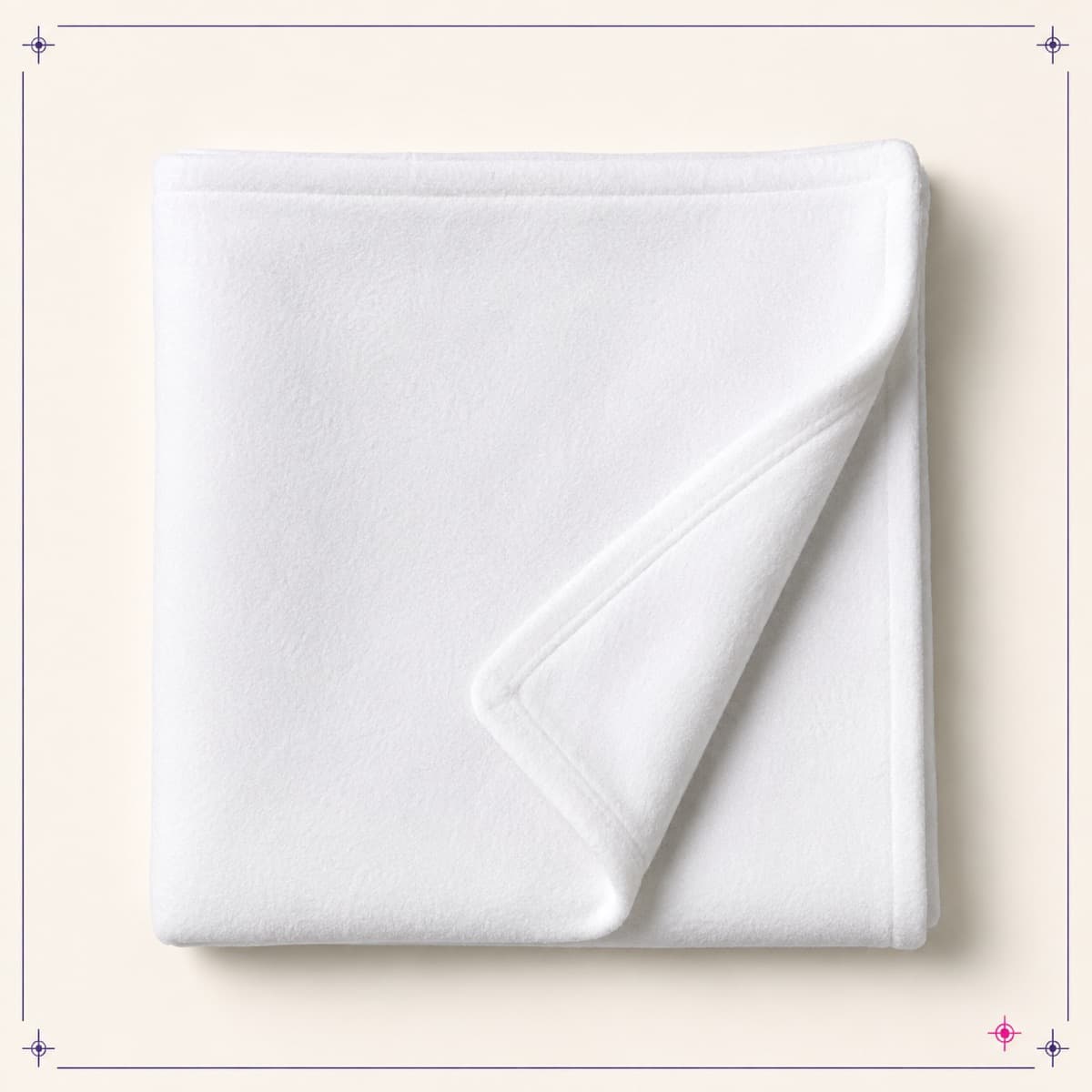 Blanket 130 × 150 cm, an unprinted blank photographed flat.