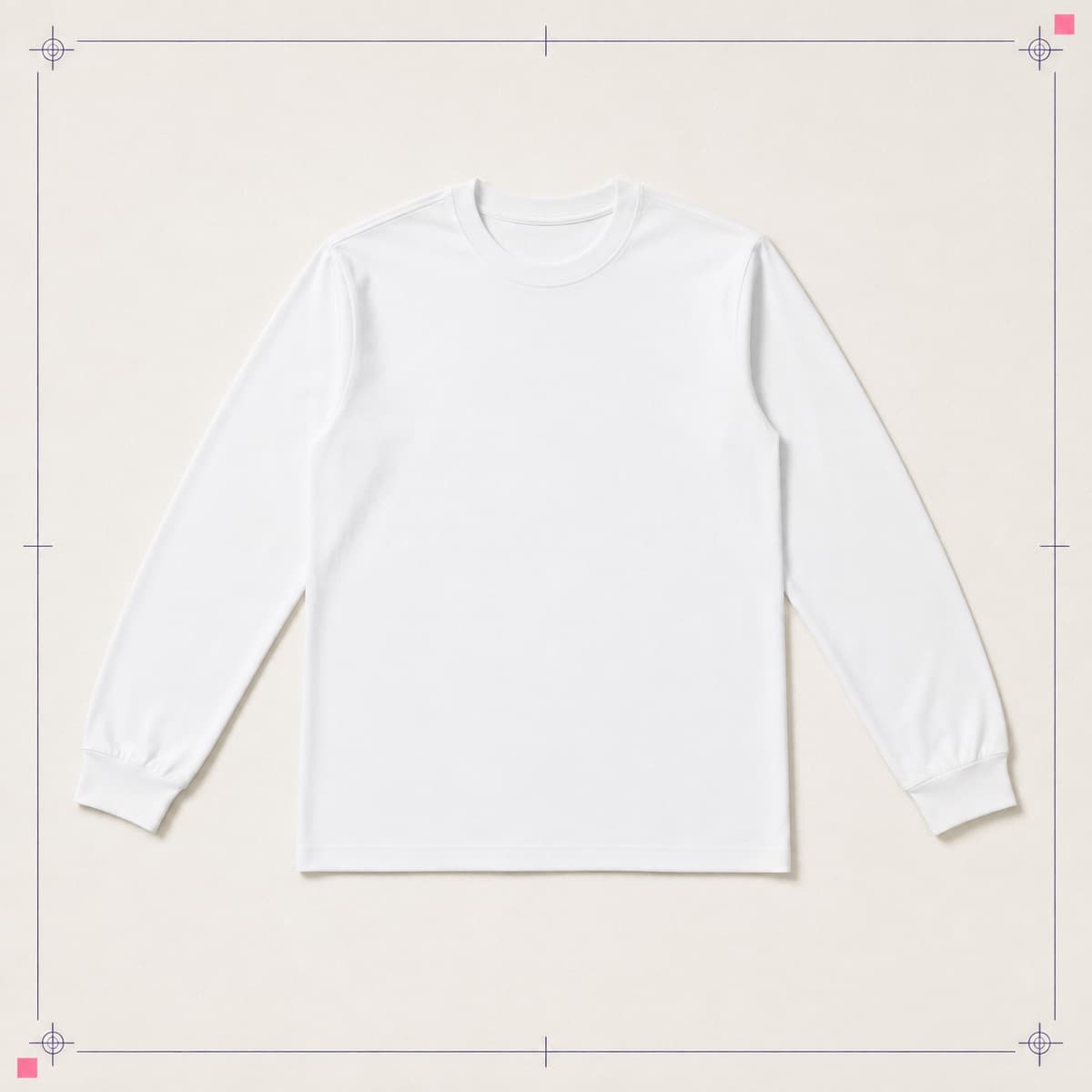 Sublimation Long-Sleeve, an unprinted blank photographed flat.