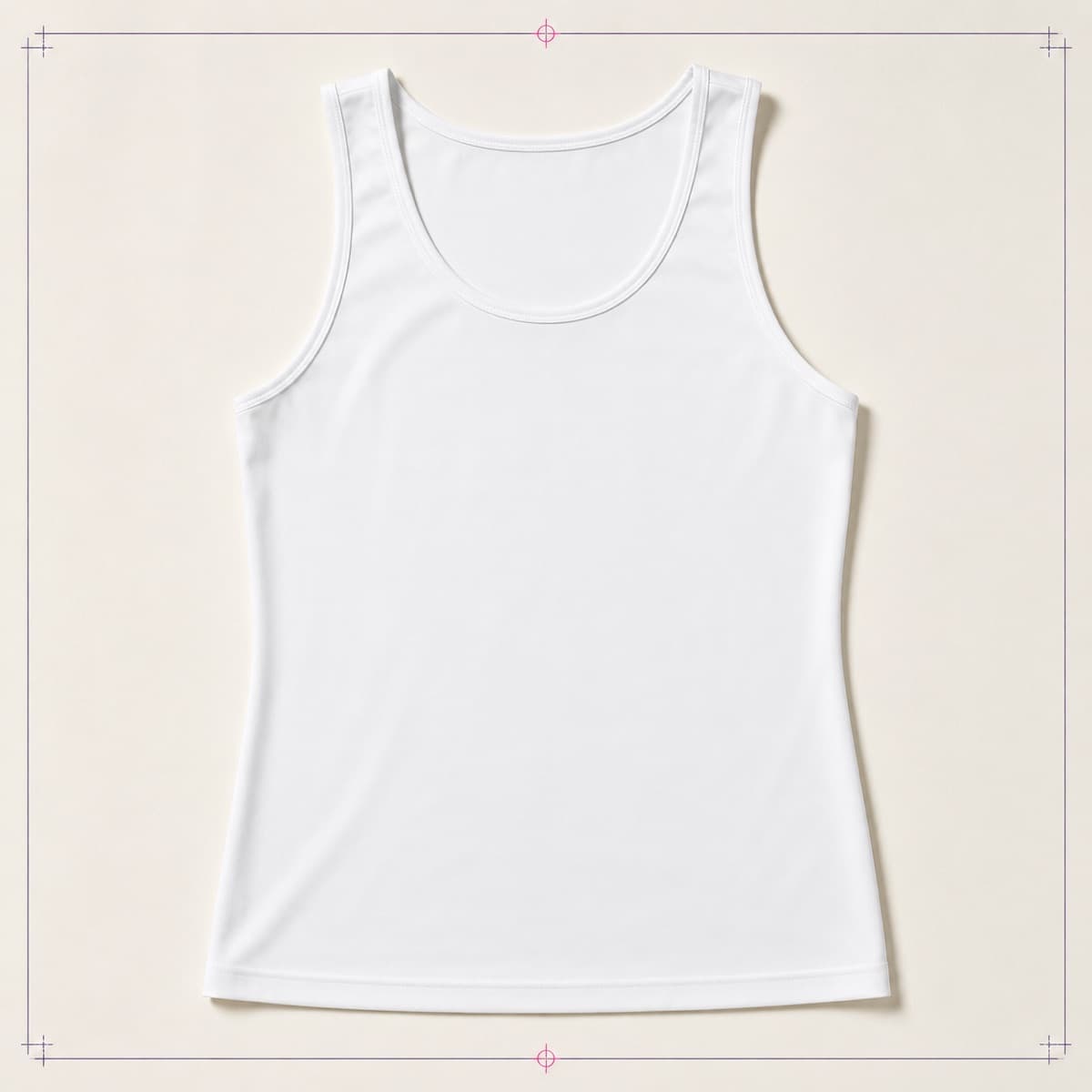 Sublimation Tank Top, an unprinted blank photographed flat.