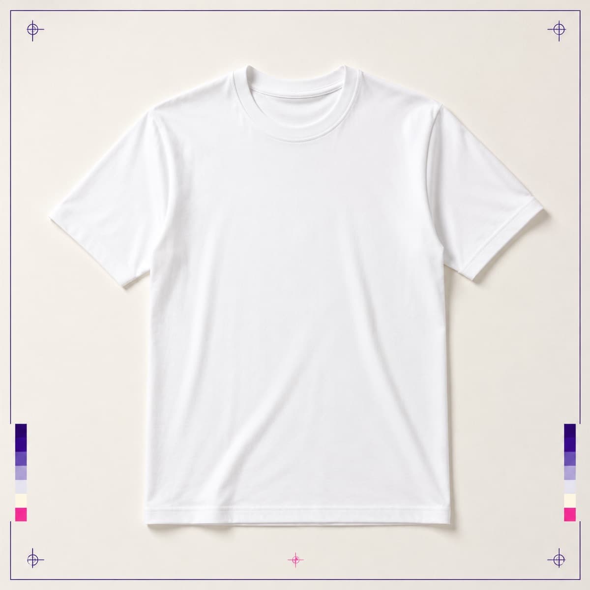 Sublimation Tee 180 g/m², an unprinted blank photographed flat.